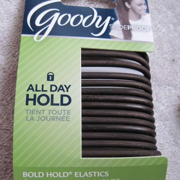 14 Goody Slide Proof Bold All Day Hold Stay Secure Elastic Ponytailer Hair Bands - Picture 6 of 16